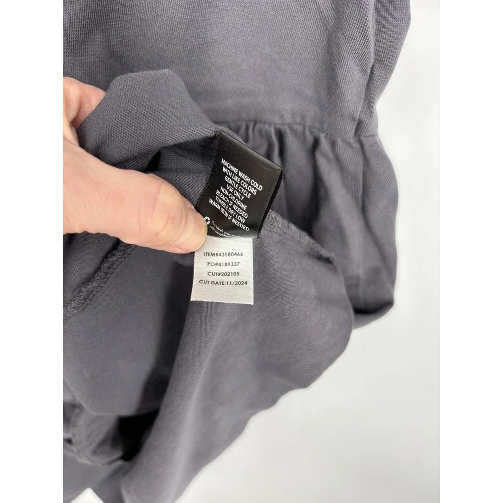 Torrid Dress Plus 2 2x Gray Knit Mini Eyelet Yoke Mini Skater Pockets - Picture 5 of 9